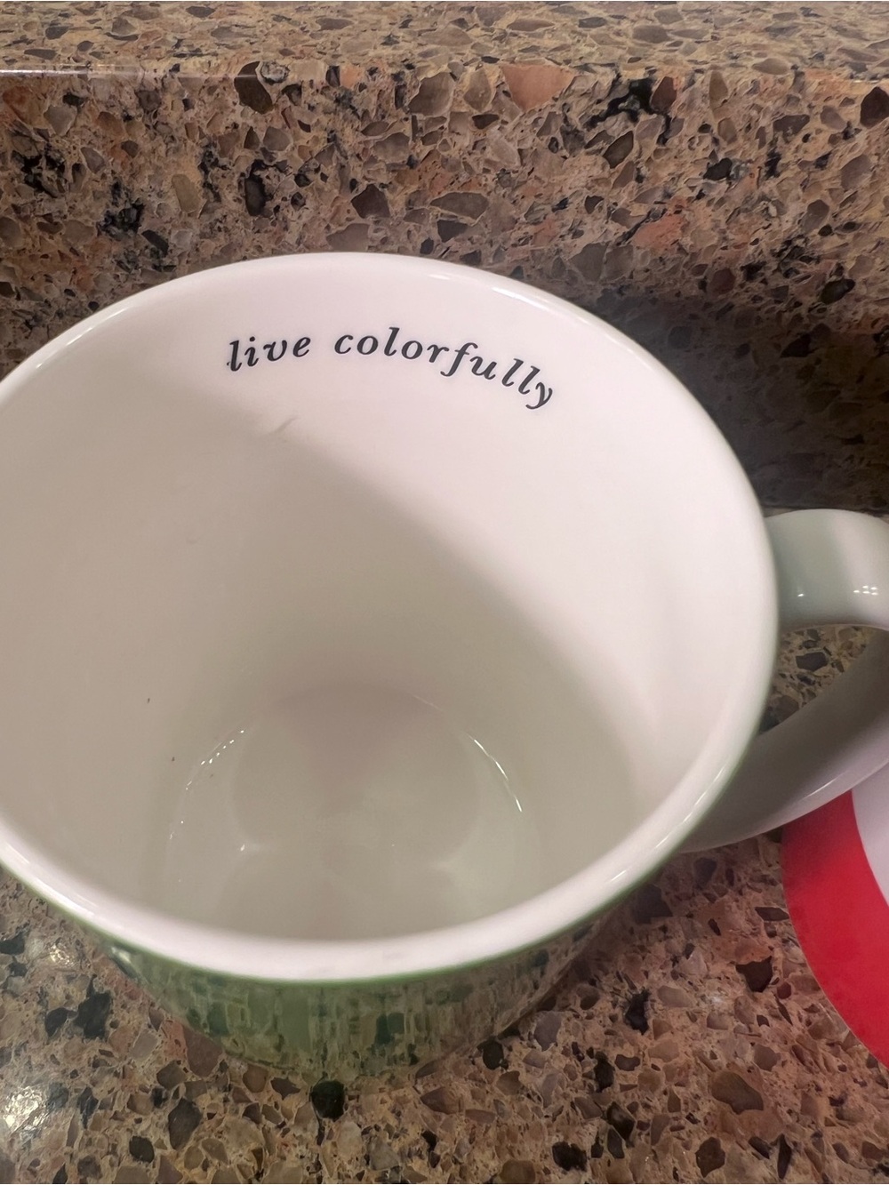 Kate Spade by Lenox green and red striped mug duo with gold accents - Picture 6 of 10